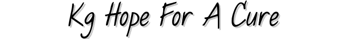 KG Hope For A Cure font